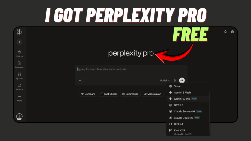 get perplexity pro for free