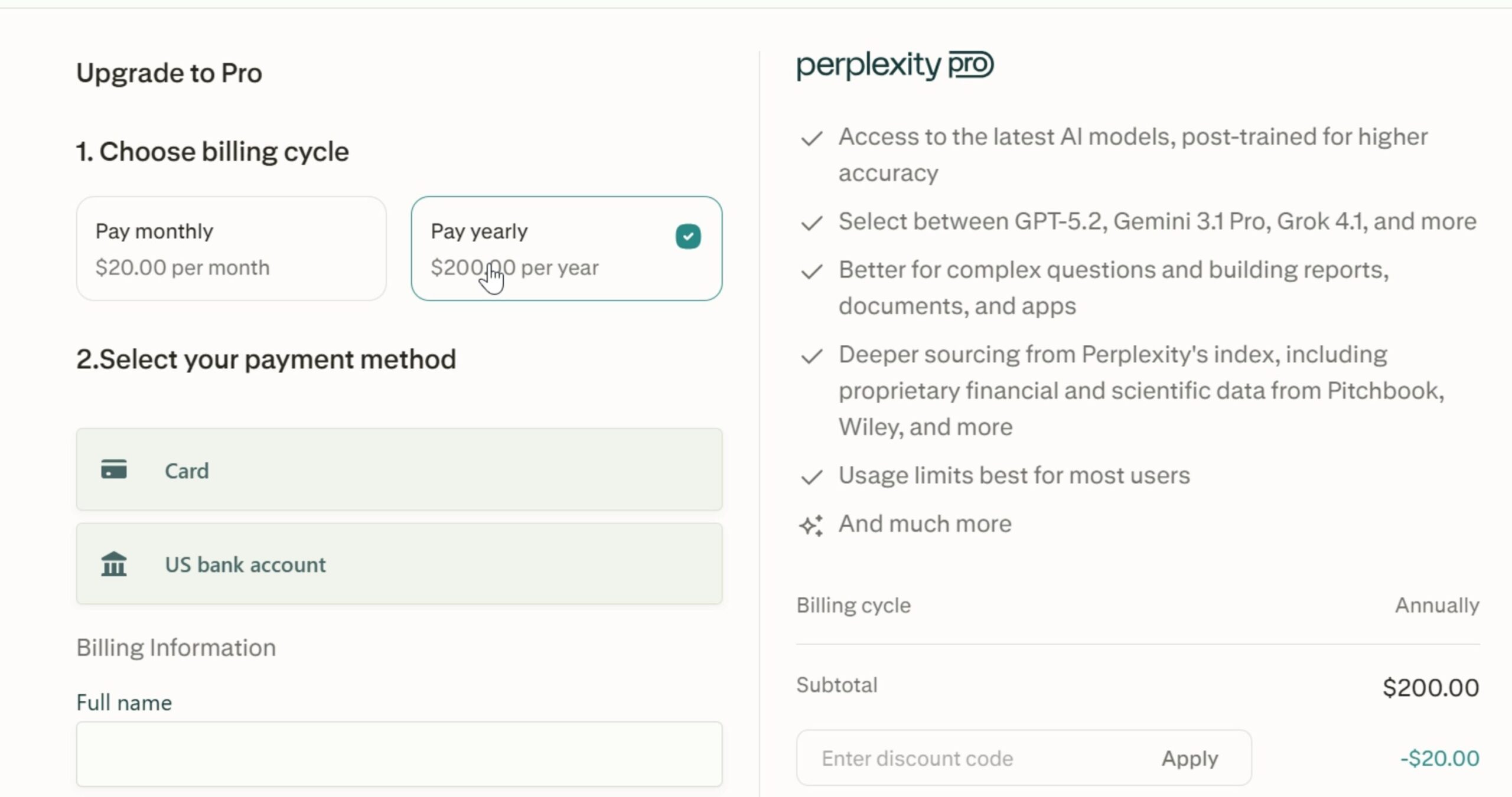 payout in perplexity pro