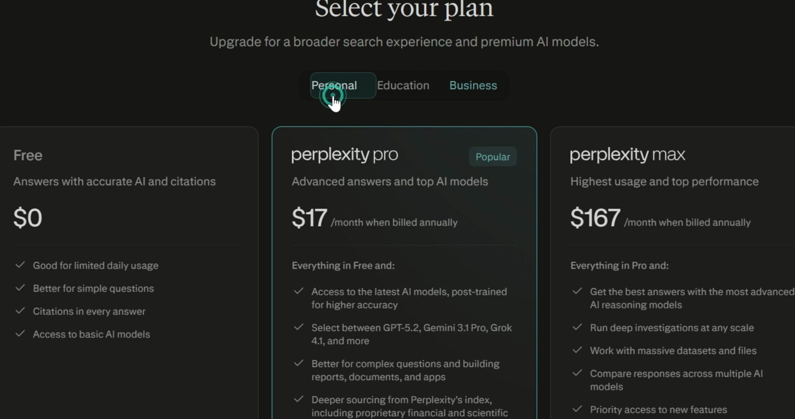 plans in perplexity pro