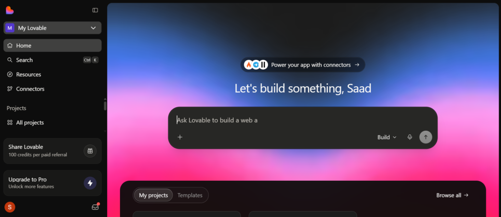 how to use lovable ai dashboard interface