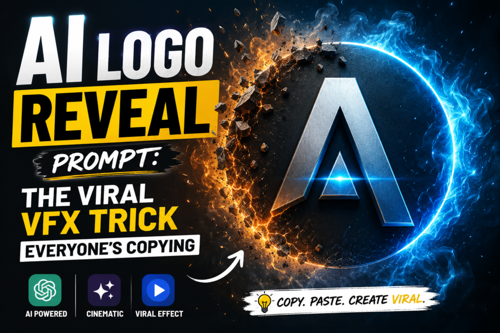 AI logo reveal and VFX trick